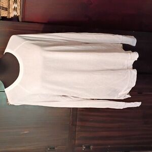 Athleta Pure White Long Sleeve Top Size LT